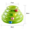Funny Pet Toys Cat Crazy Ball Disk Interactive Amusement Plate Play Disc Trilaminar Turntable Cat Toys