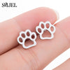 SMJEL Cartoon Dog Pendant Necklace for Women Fashion German Shepherd Jewelry Heartbeat Paw Choker Necklace Chain for Kids