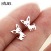 SMJEL Cartoon Dog Pendant Necklace for Women Fashion German Shepherd Jewelry Heartbeat Paw Choker Necklace Chain for Kids