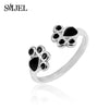 SMJEL Cartoon Dog Pendant Necklace for Women Fashion German Shepherd Jewelry Heartbeat Paw Choker Necklace Chain for Kids